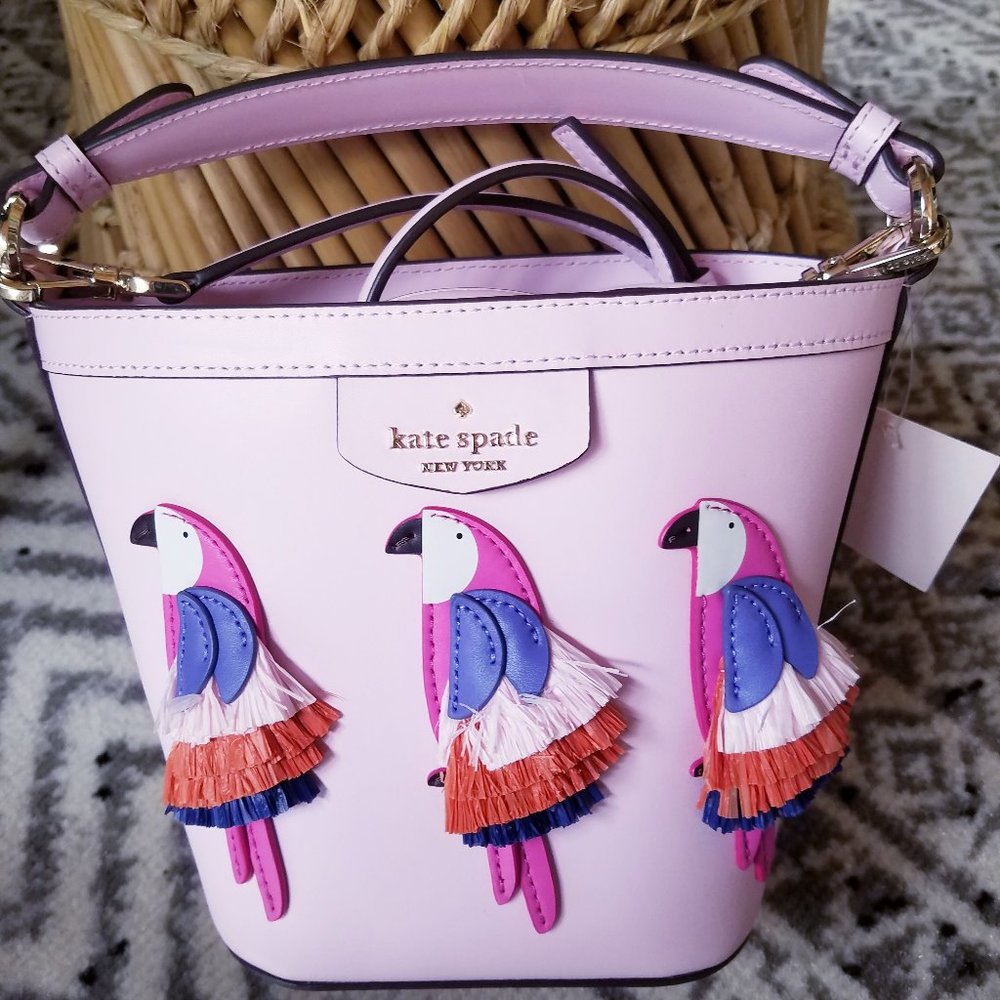 Kate Spade Pippa Flock Party Small Bucket Bag - Picture 9 of 9